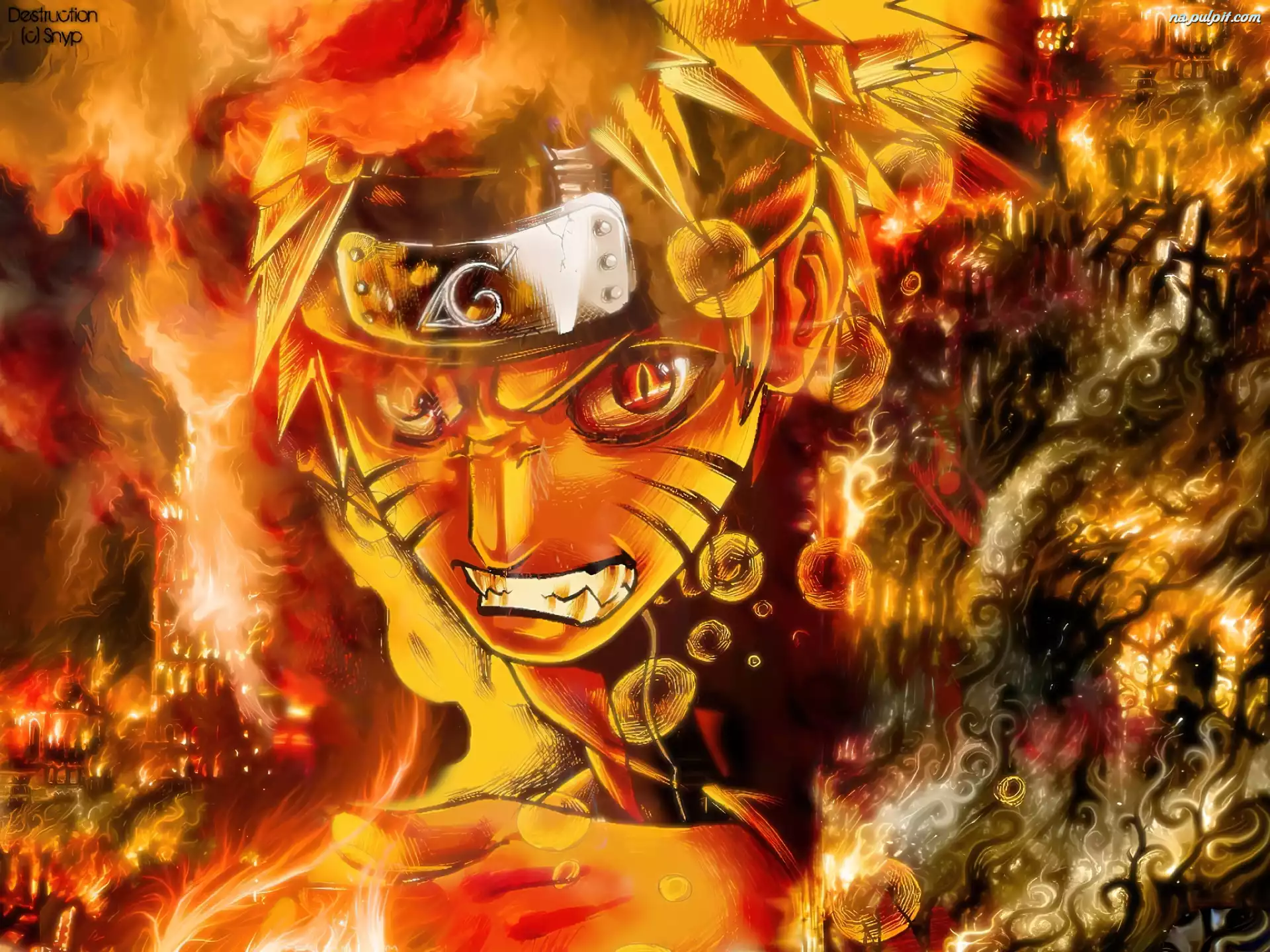 Płomienie, Naruto, Sasuke